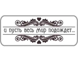 И пусть весь мир подождёт Штамп 154031 - фото 5430