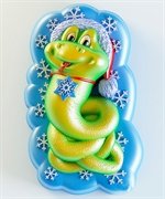 Змея в шапке  2D силиконовая форма 152149