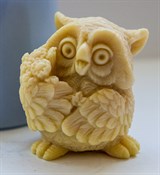 Сова с цветами 3D силиконовая форма 152217