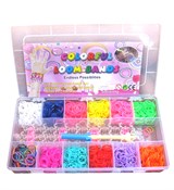 Сolorful Loom bands набор резинок для плетения 2200 шт.в пластик.коробке 230008