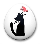Котёнок с бабочкой форма пластиковая 151410