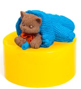 Котёнок в варежке 3D силиконовая форма 152281