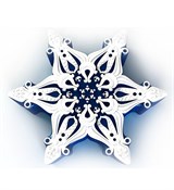 Снежинка2 2D силиконовая форма 152186