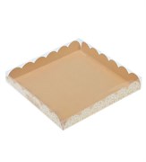Коробочка с прозрачной крышкой 21*21*3см (в ассортименте) 170039