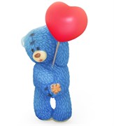 Мишка с шариком стоит 3D форма пластиковая 151560