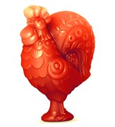 Петух 3D форма пластиковая 151561
