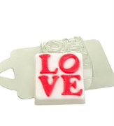 Квадрат LOVE форма пластиковая 151581