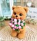 Медведь с тюльпанами 3D силиконовая форма 152437 - фото 9075